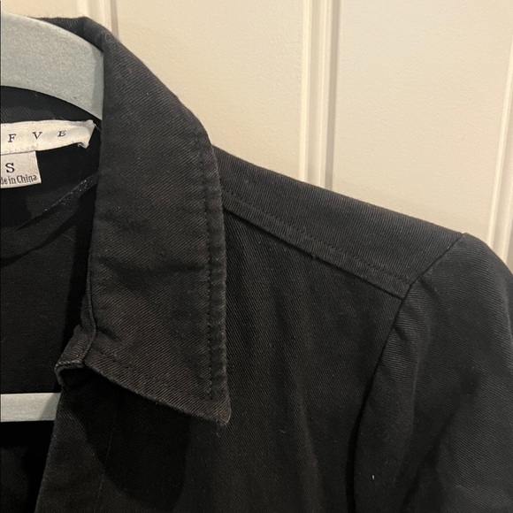 HYFVE Small Classic Black Jean tiered button down Jean jacket 100% cotton - Picture 7 of 7